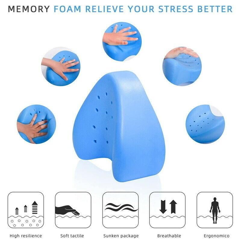 Knee Support Ergonomic Memory Foam Leg Pillow Cushion Washable Cover view 11