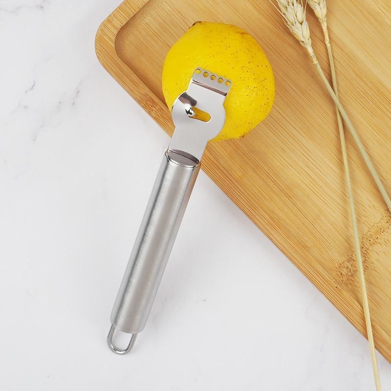 Lemon Zester Grater Knife Tool Stainless Steel with Channel Garnish Citrus view 5
