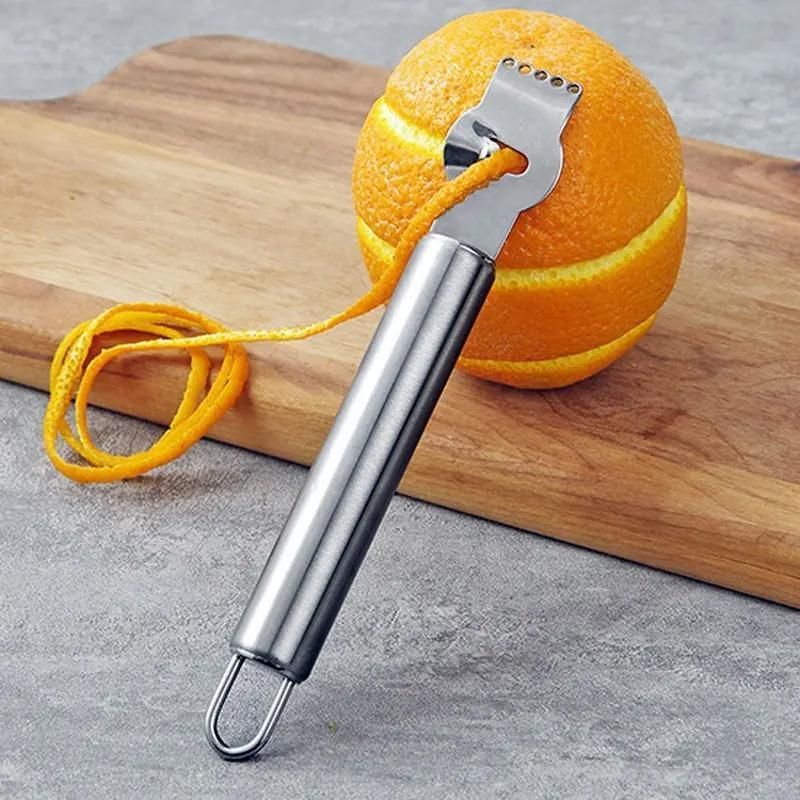 Lemon Zester Grater Knife Tool Stainless Steel with Channel Garnish Citrus view 9