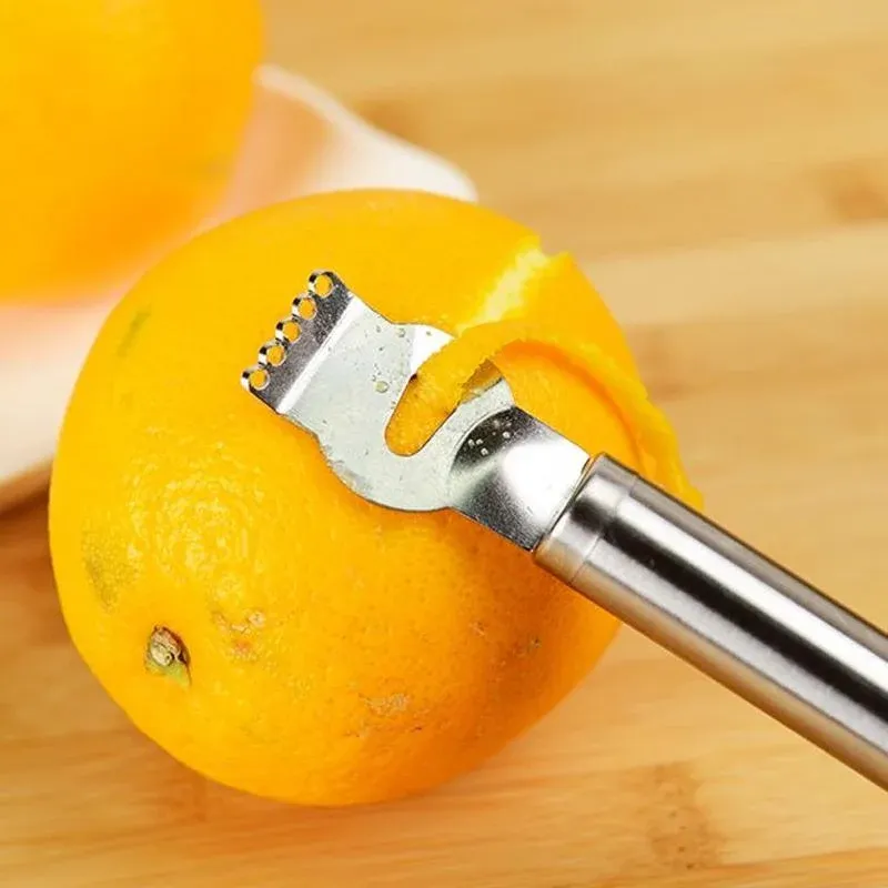Lemon Zester Grater Knife Tool Stainless Steel with Channel Garnish Citrus view 11
