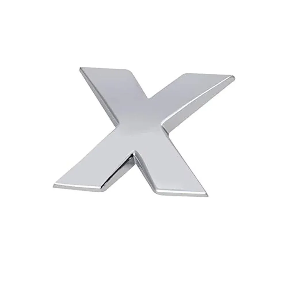 A-Z Alphabet Letters Car Sticker Self Adhesive Auto Badge Emblem 3D Chrome — image 1