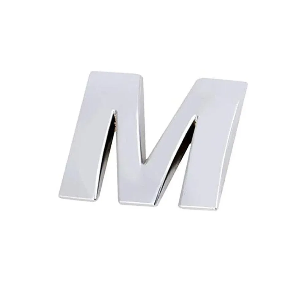 A-Z Alphabet Letters Car Sticker Self Adhesive Auto Badge Emblem 3D Chrome — image 1