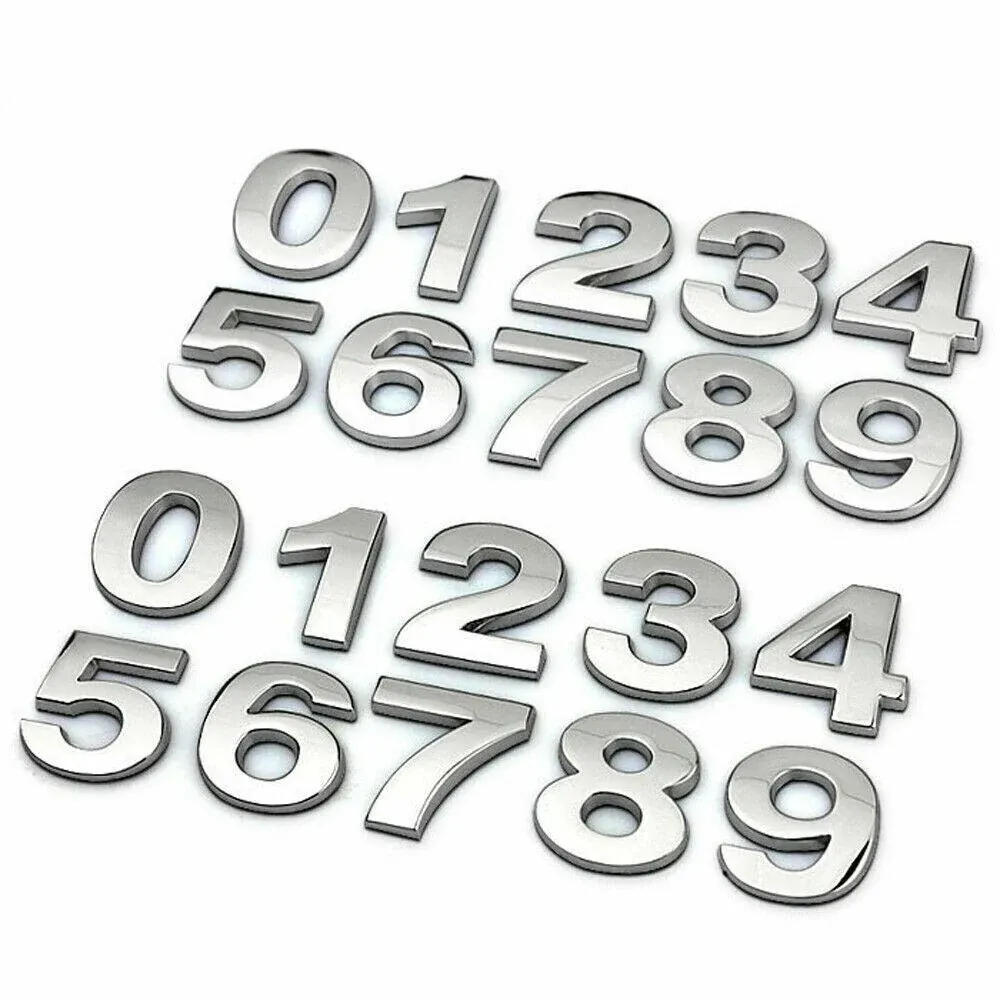 A-Z Alphabet Letters Car Sticker Self Adhesive Auto Badge Emblem 3D Chrome view 11