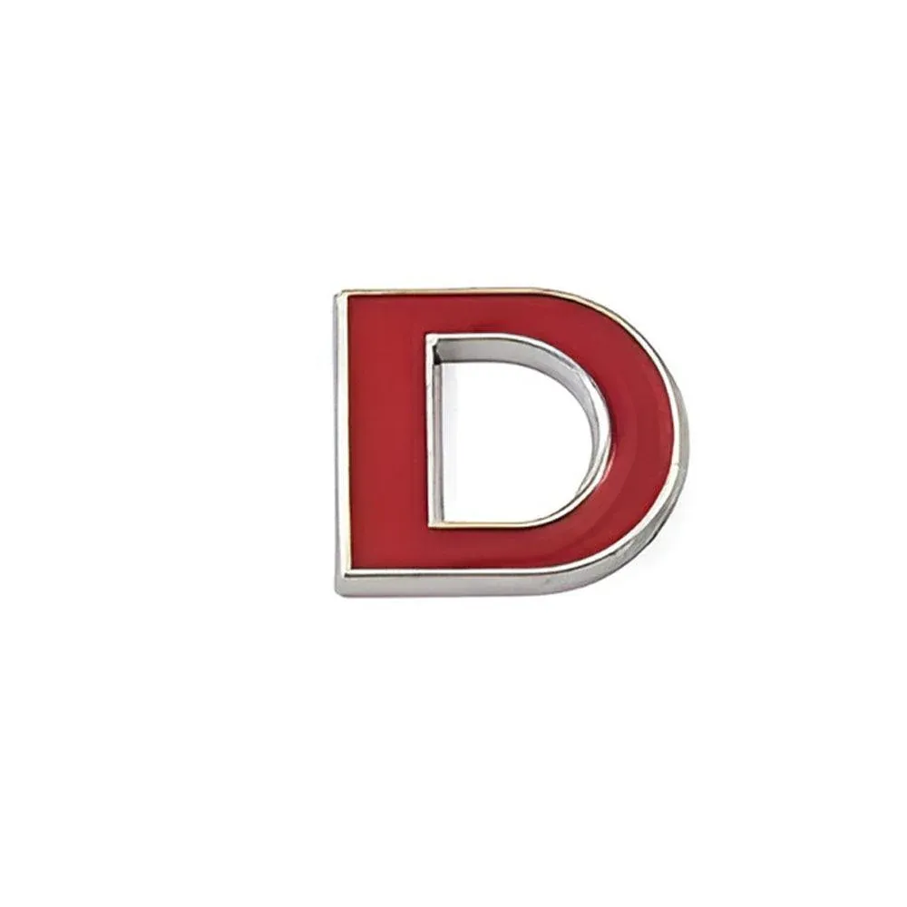 A-Z Alphabet Letters Car Sticker Self Adhesive Auto Badge Emblem 3D Chrome — image 1