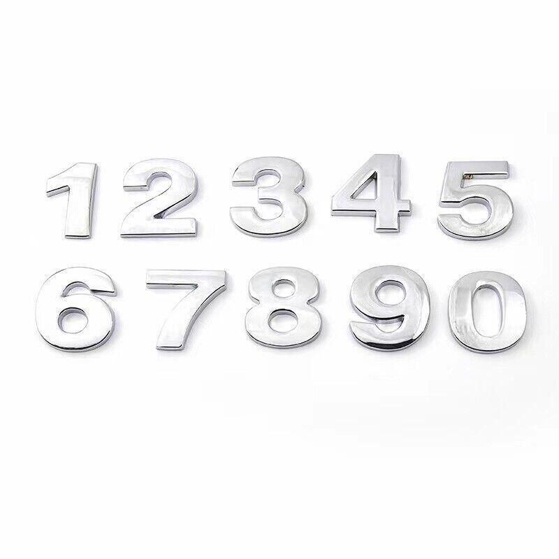 A-Z Alphabet Letters Car Sticker Self Adhesive Auto Badge Emblem 3D Chrome view 7