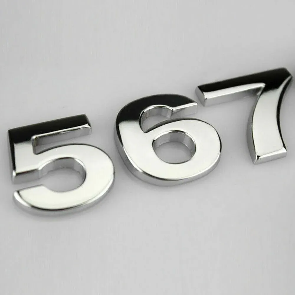 A-Z Alphabet Letters Car Sticker Self Adhesive Auto Badge Emblem 3D Chrome view 12