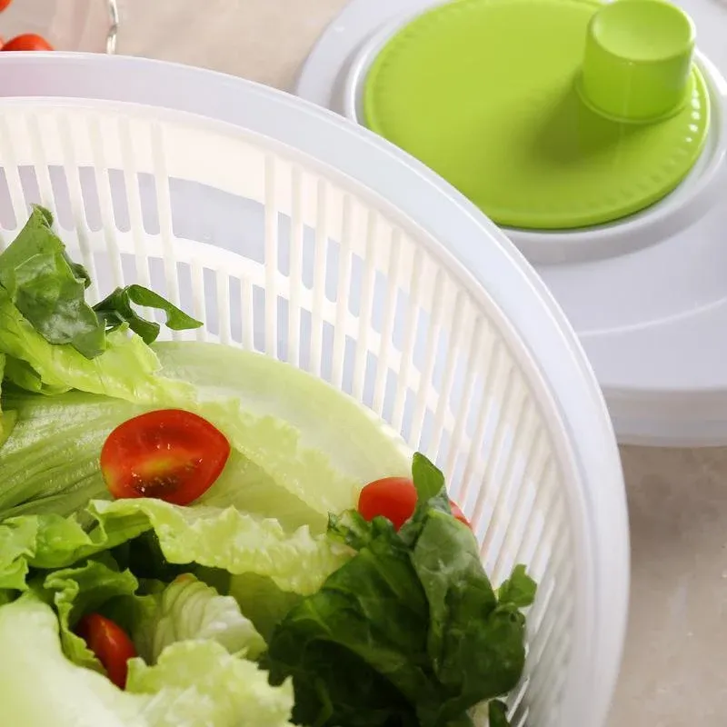 Large Salad Spinner 3L Vegetable Washer Dryer Bowl for Lettuce Spinach Broccoli view 3