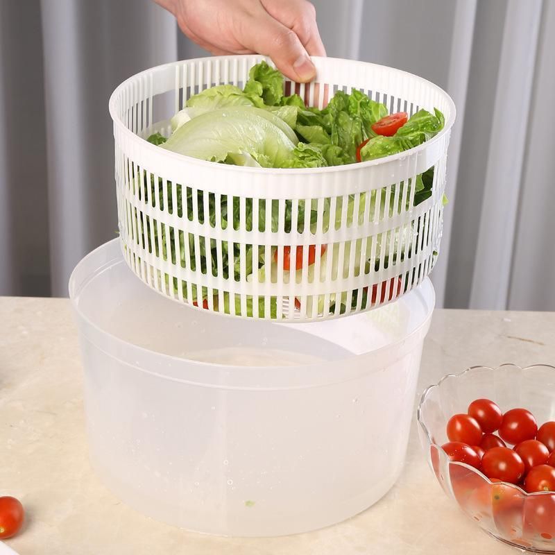 Large Salad Spinner 3L Vegetable Washer Dryer Bowl for Lettuce Spinach Broccoli view 7