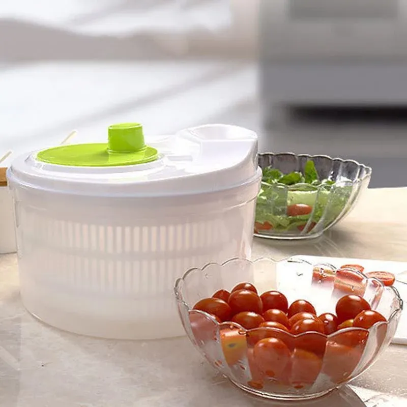 Large Salad Spinner 3L Vegetable Washer Dryer Bowl for Lettuce Spinach Broccoli view 8