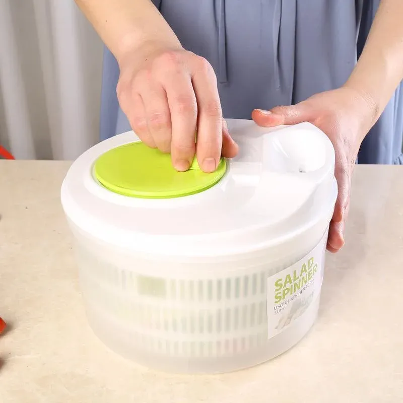 Large Salad Spinner 3L Vegetable Washer Dryer Bowl for Lettuce Spinach Broccoli view 10