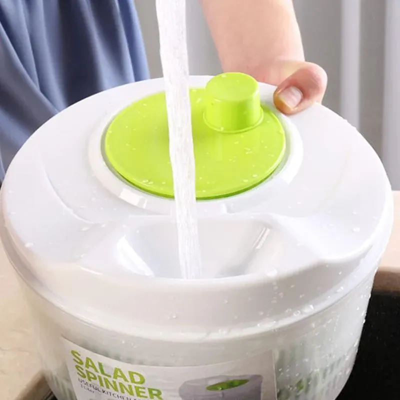 Large Salad Spinner 3L Vegetable Washer Dryer Bowl for Lettuce Spinach Broccoli view 11