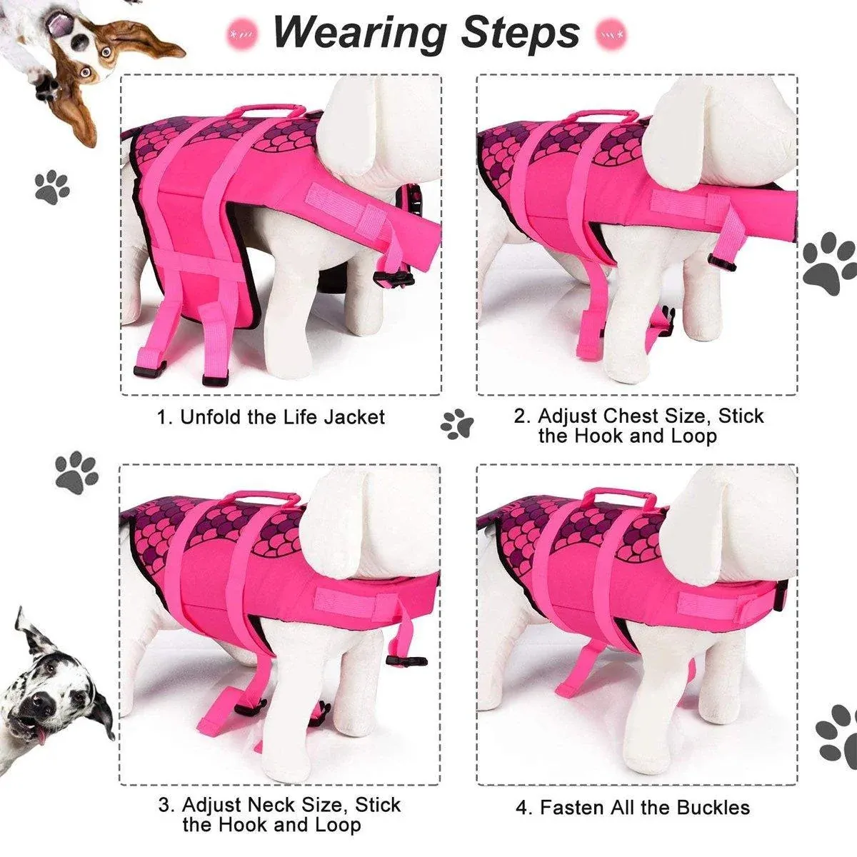 Pet Life Jacket Dog Swim Vest Outdoor Water Gear for Summer Swimming view 5