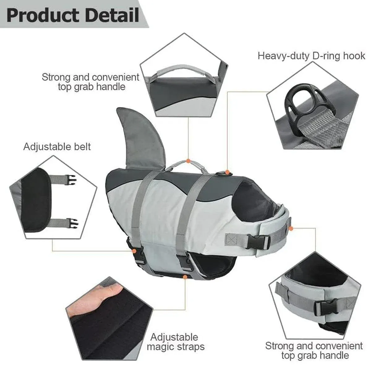 Pet Life Jacket Dog Swim Vest Outdoor Water Gear for Summer Swimming view 6