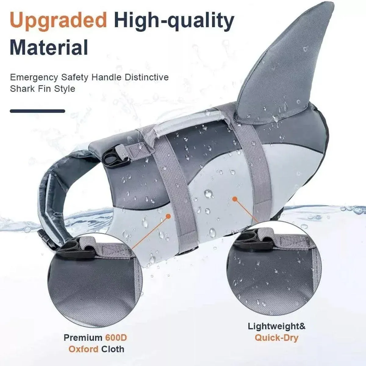 Pet Life Jacket Dog Swim Vest Outdoor Water Gear for Summer Swimming view 7