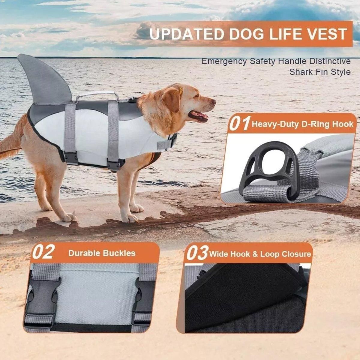 Pet Life Jacket Dog Swim Vest Outdoor Water Gear for Summer Swimming view 9
