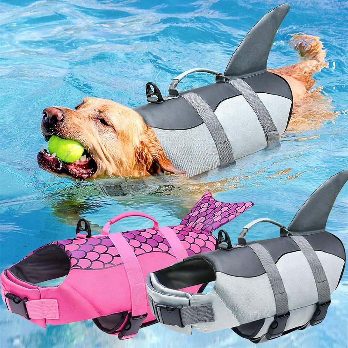 Pet Life Jacket Dog Swim Vest Outdoor Water Gear for Summer Swimming view 11