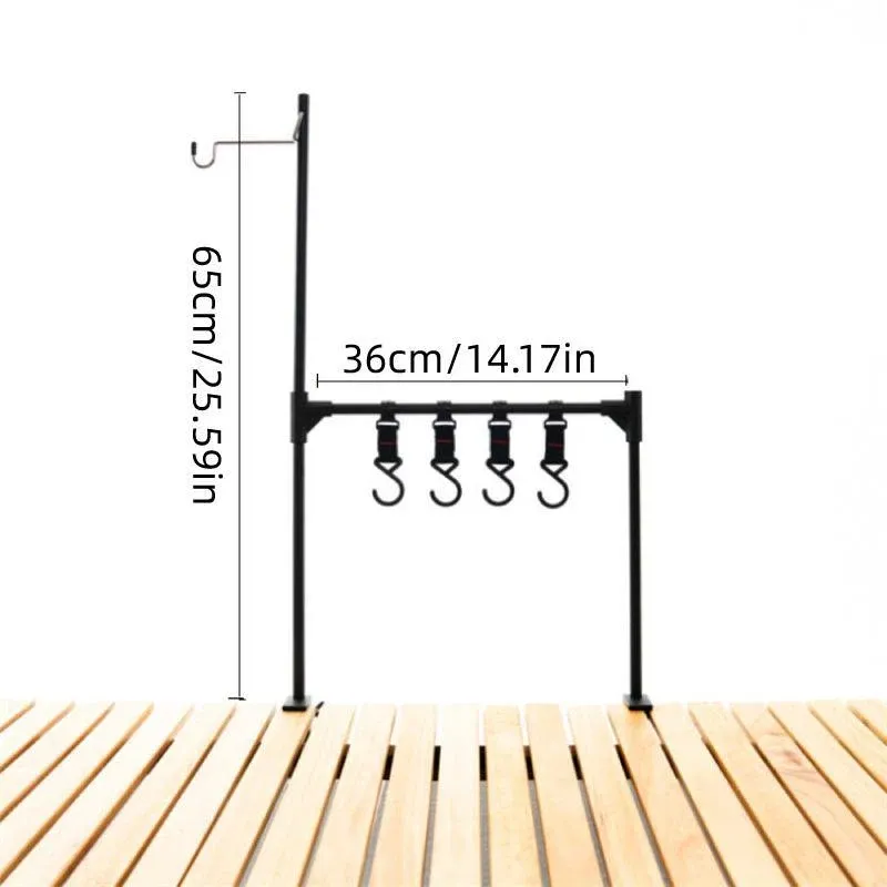 Outdoor Camping Hanging Rack Desktop Shelf Table Side Storage Camping Organizer view 3