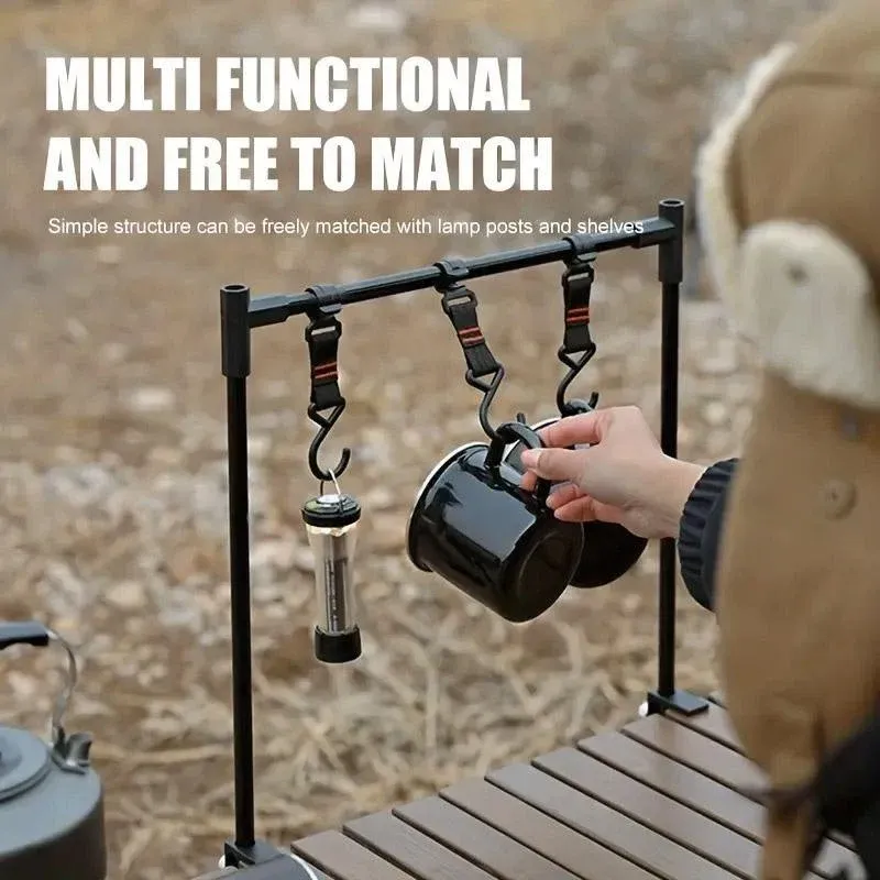Outdoor Camping Hanging Rack Desktop Shelf Table Side Storage Camping Organizer view 5