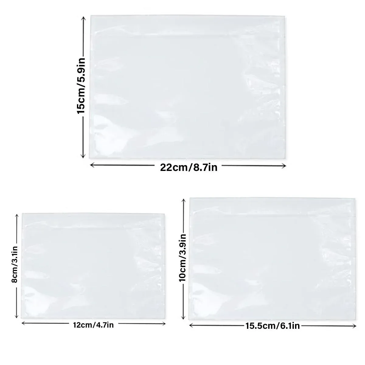 Plastic Bags 100PCS Transparent Zip Lock Clear Resealable Storage Packaging view 4
