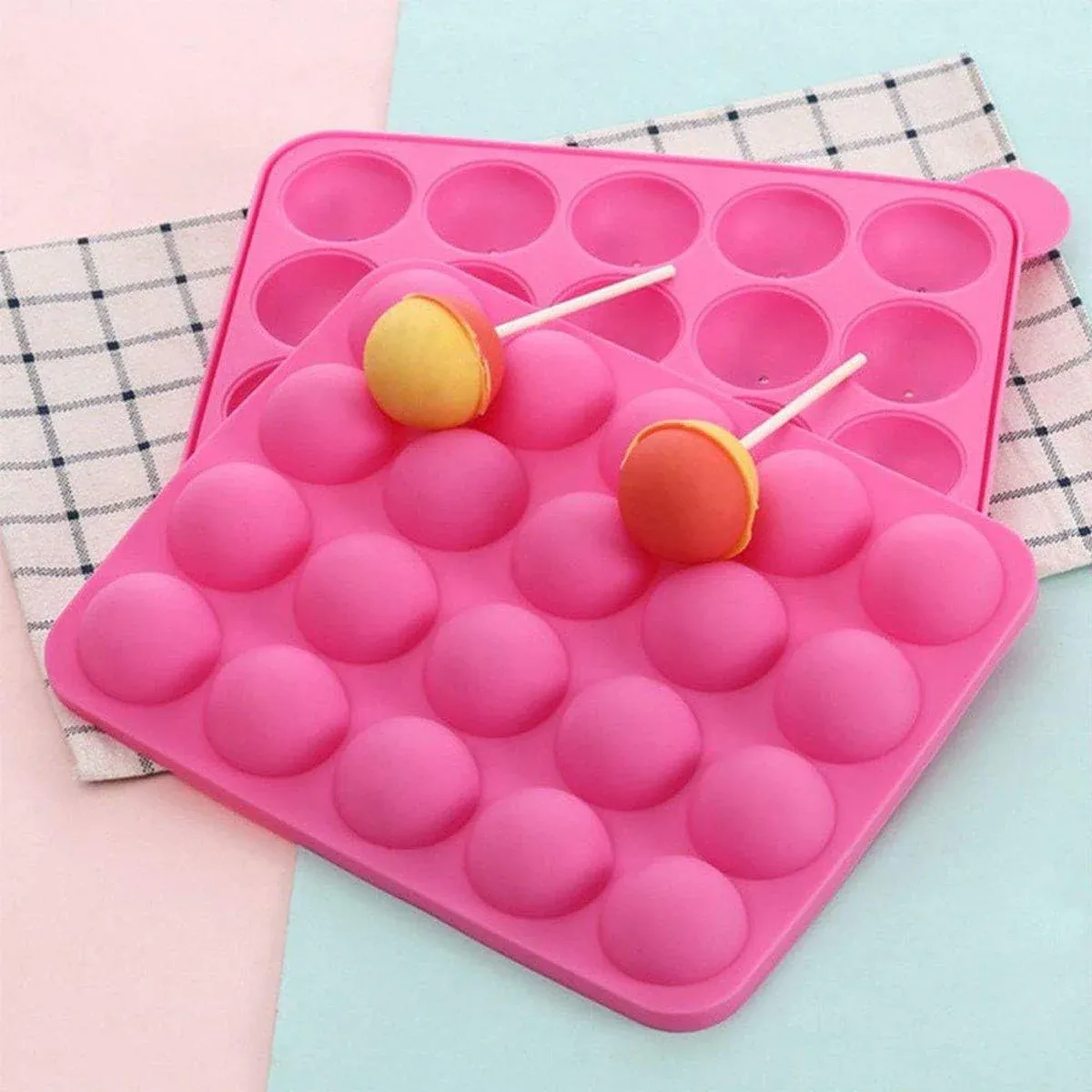 2pcs 20 Holes Round Silicone Moulds for Lollipop Candy Making Baking Tools view 11