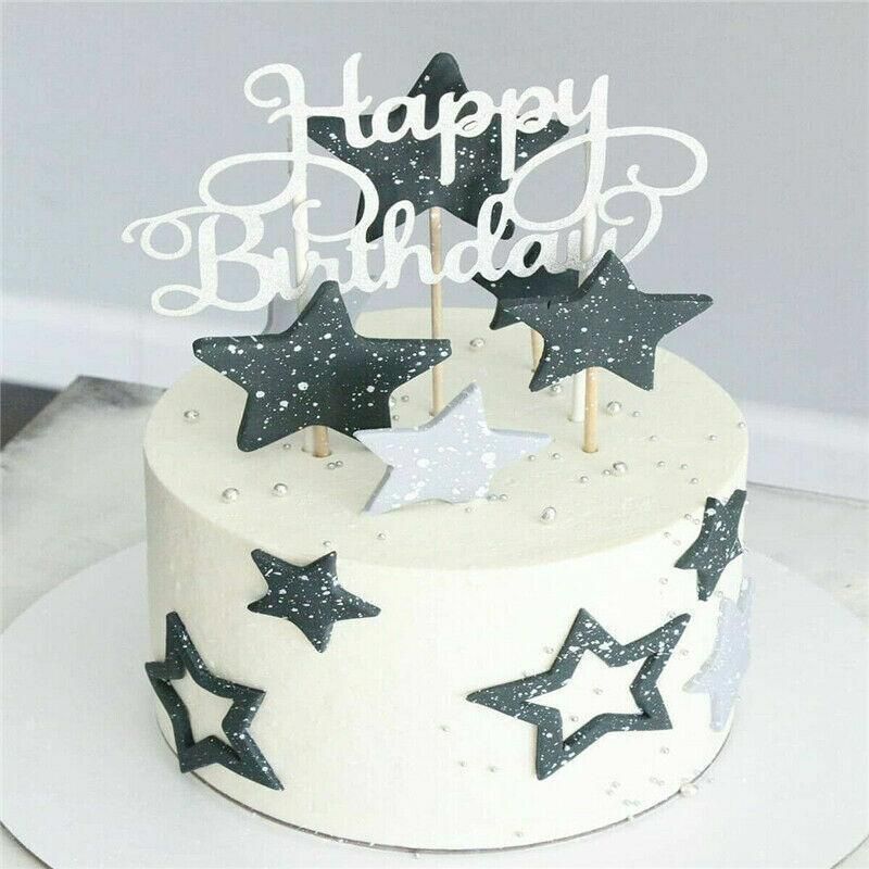 Happy Birthday Cake Topper Colour Printed Acrylic Party Decorations - Rose view 7
