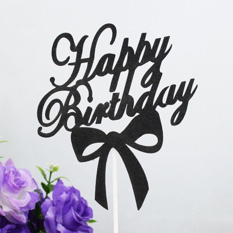 Happy Birthday Cake Topper Colour Printed Acrylic Party Decorations - Rose view 11