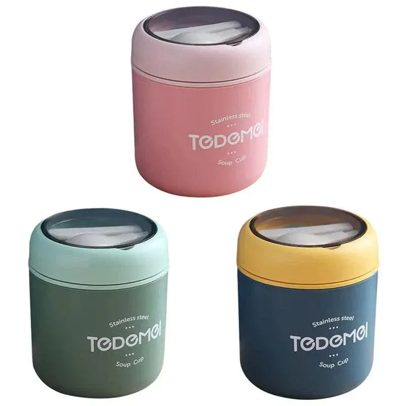 530ml Stainless Steel Insulated Lunch Box Portable Food Storage Mug Soup Meals view 3