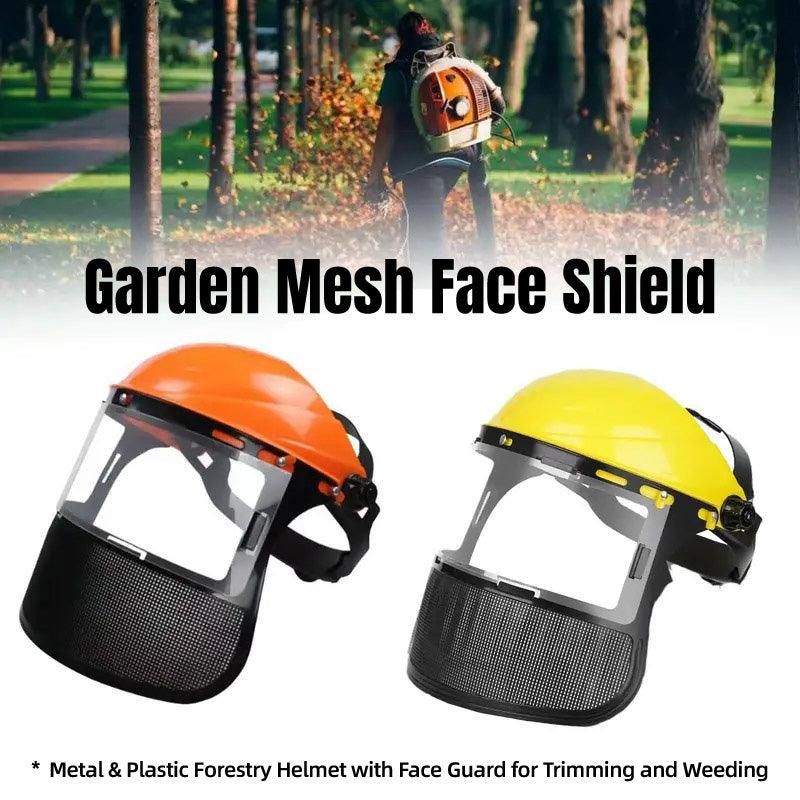 Garden Face Shield Headgear for Mowing and Outdoor Protective Use - Yellow view 2