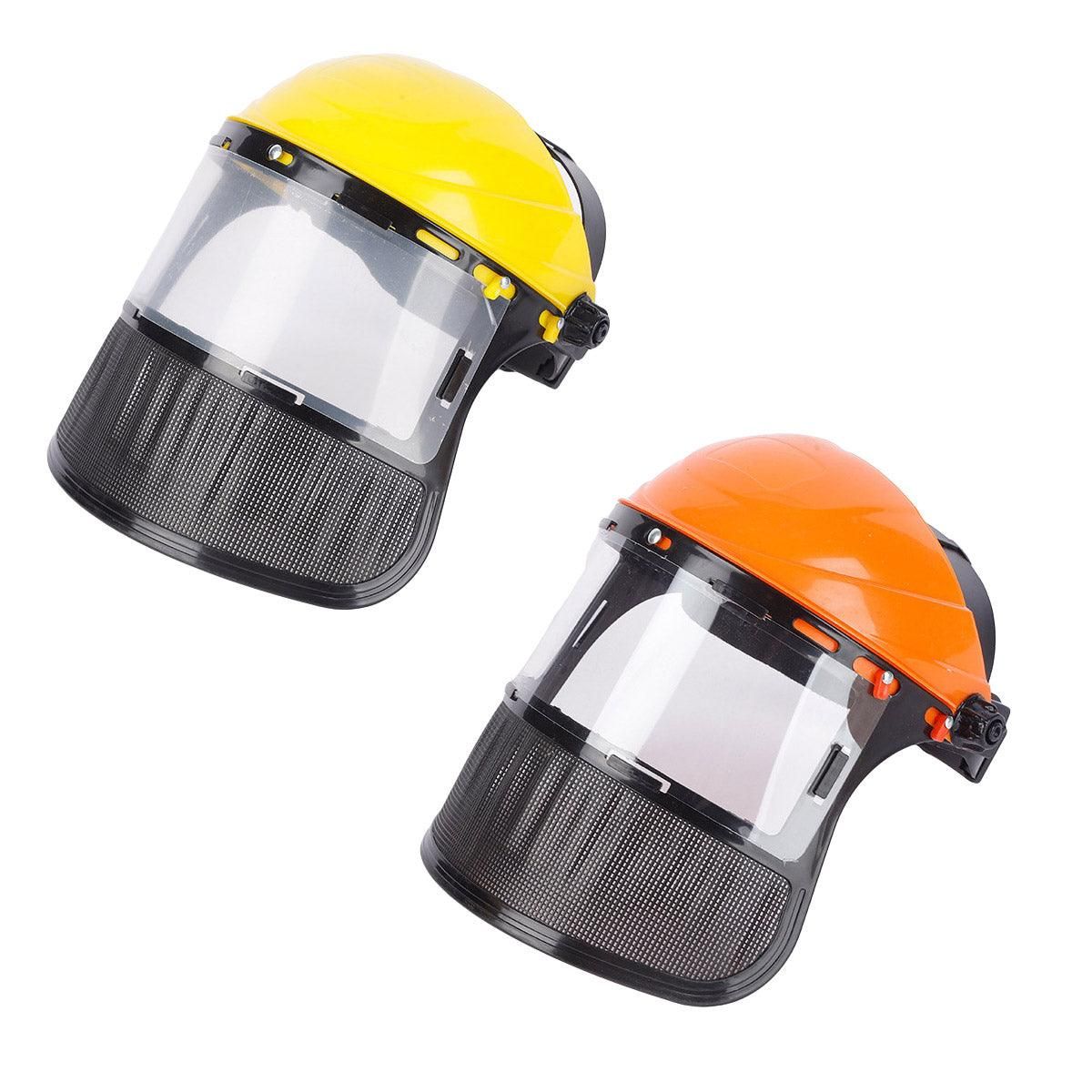 Garden Face Shield Headgear for Mowing and Outdoor Protective Use - Yellow view 3