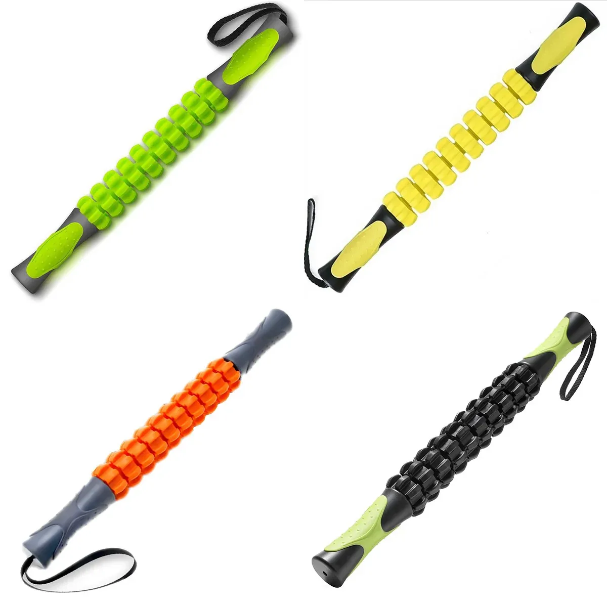 Muscle Roller Stick Full Body Fitness Massage Tool for Home and Gym Use - Black view 3