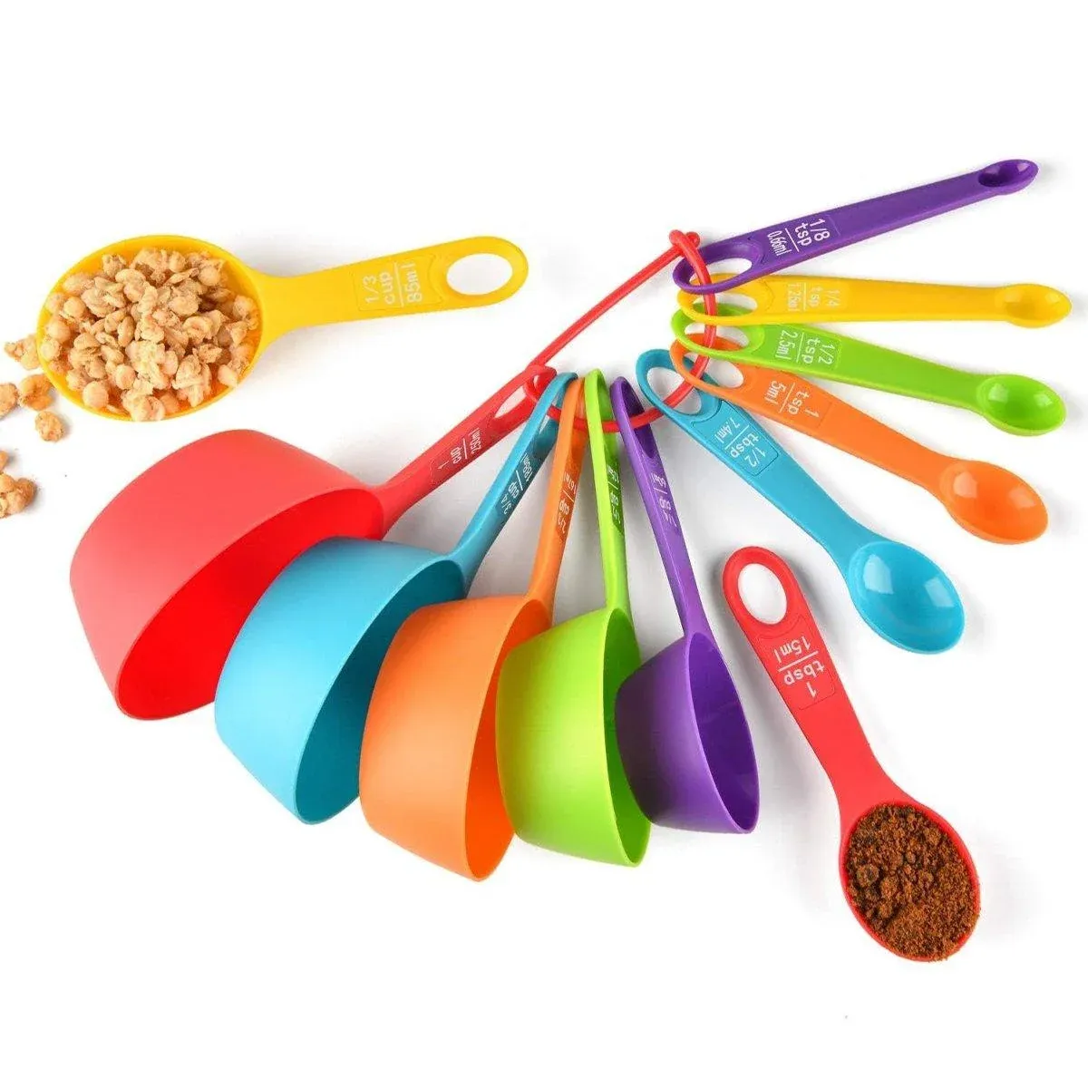 12PCS Plastic Measuring Spoon and Cup Set Baking Tools for Cake Milk Powder view 2