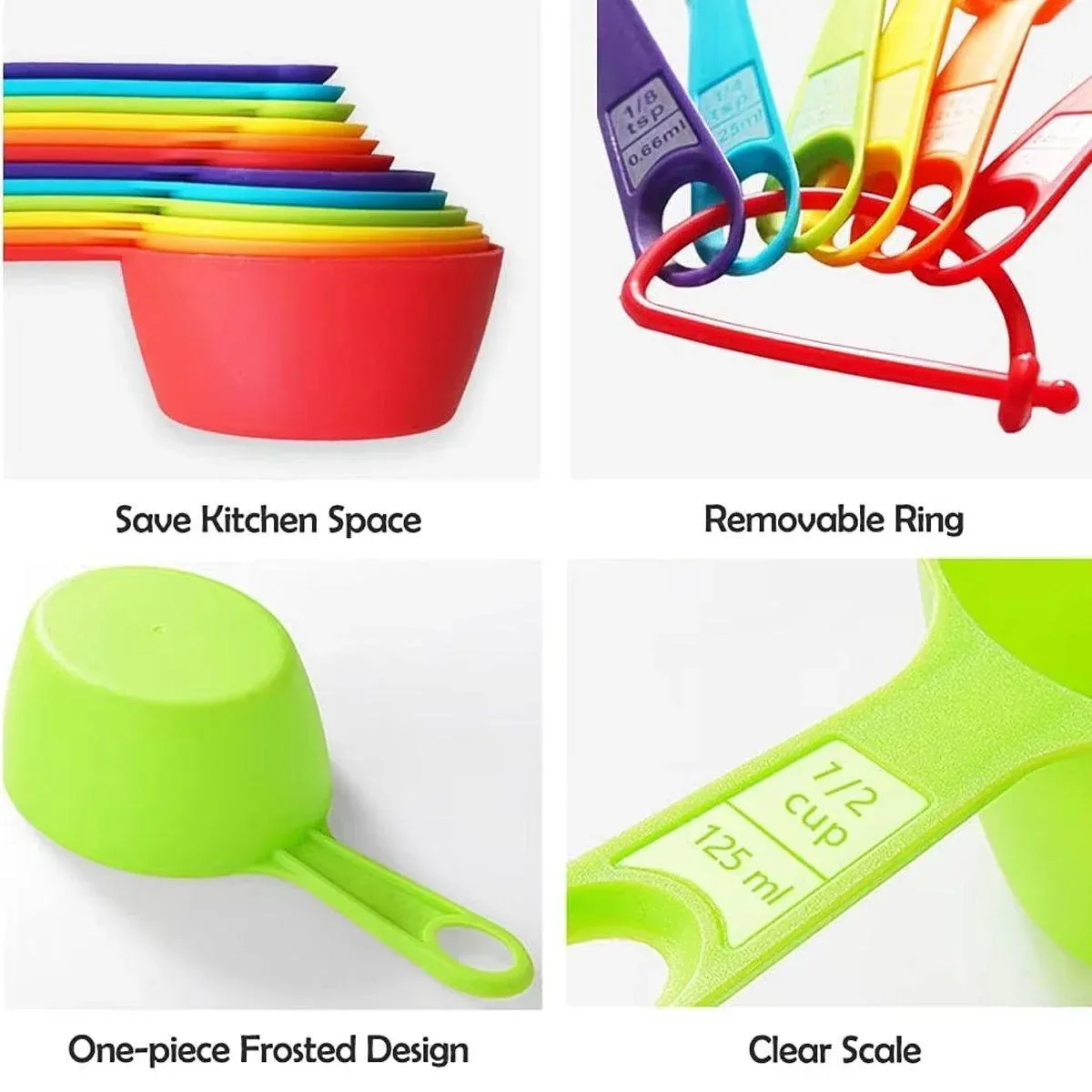 12PCS Plastic Measuring Spoon and Cup Set Baking Tools for Cake Milk Powder view 8