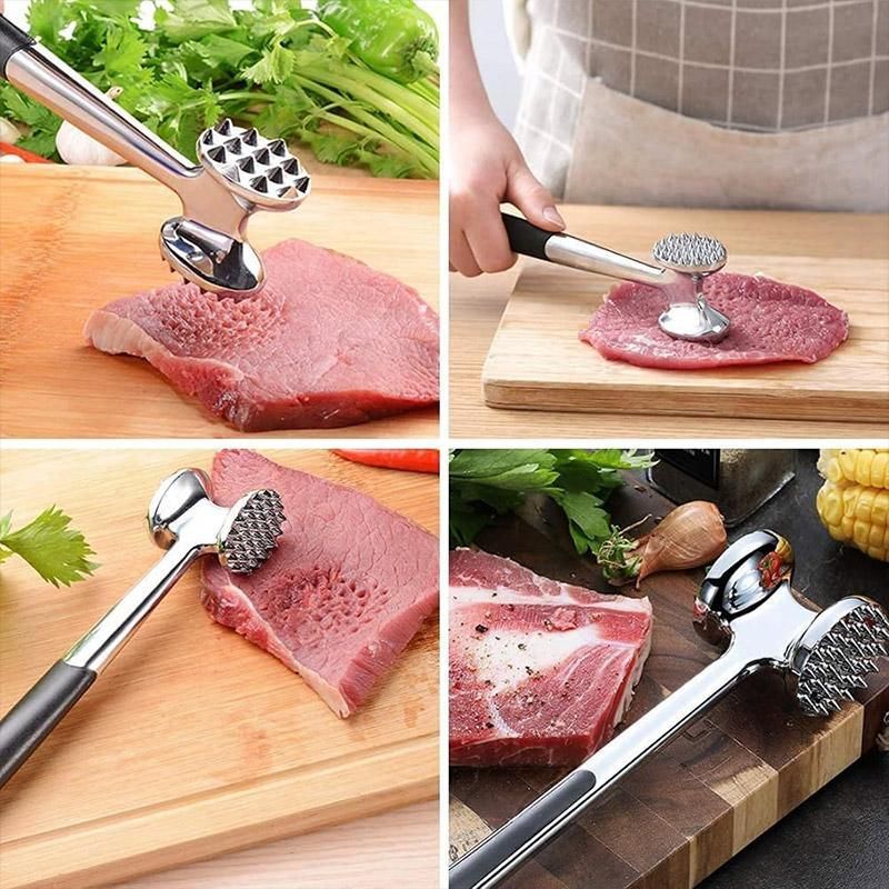 Meat Hammer Kitchen Tenderizing Beating Tool Double Sided Loose Meat Hammer view 7
