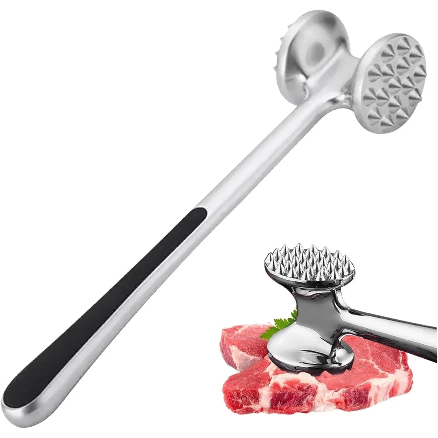 Meat Hammer Kitchen Tenderizing Beating Tool Double Sided Loose Meat Hammer view 13