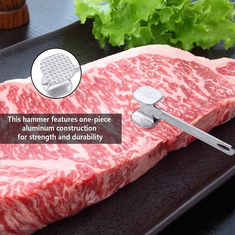 Aluminium Meat Tenderizer Hammer Tool for Steak Chicken Beef 19x4.5cm view 11