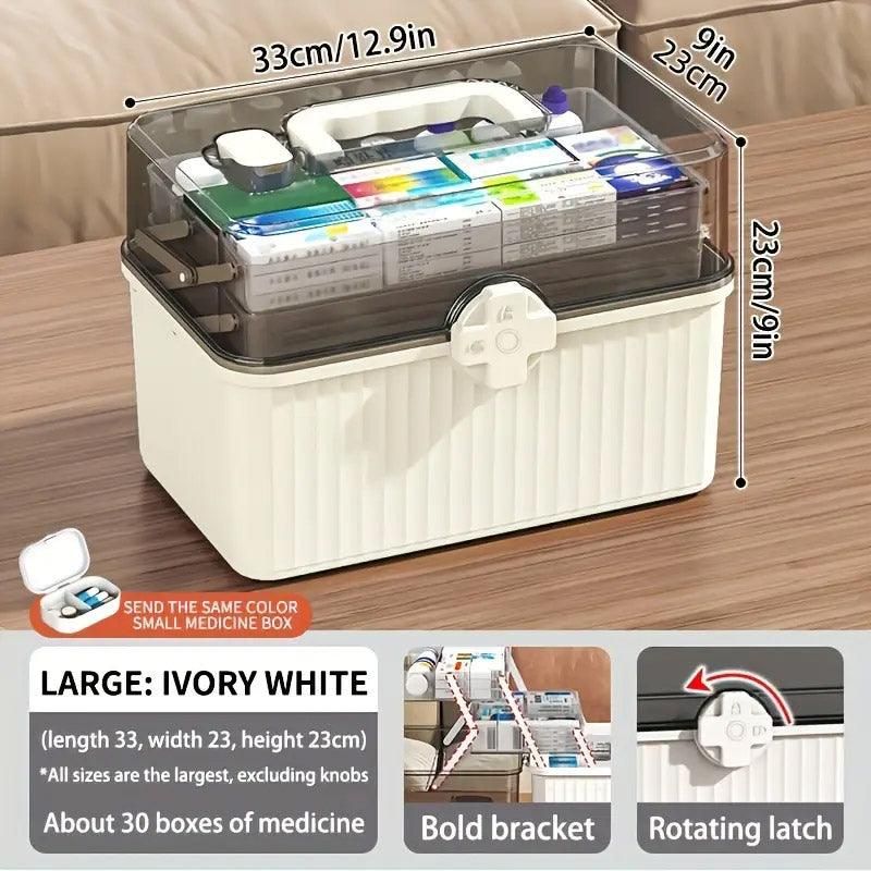 Large Capacity Medicine Cabinet Multi Layer Storage Box for Household First view 4
