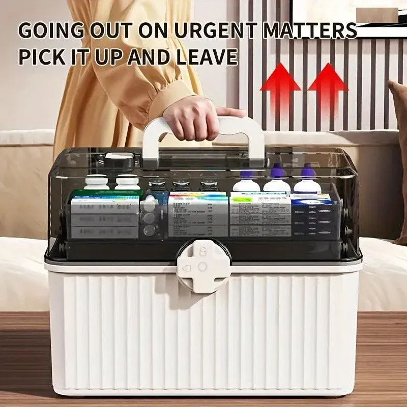 Large Capacity Medicine Cabinet Multi Layer Storage Box for Household First view 9