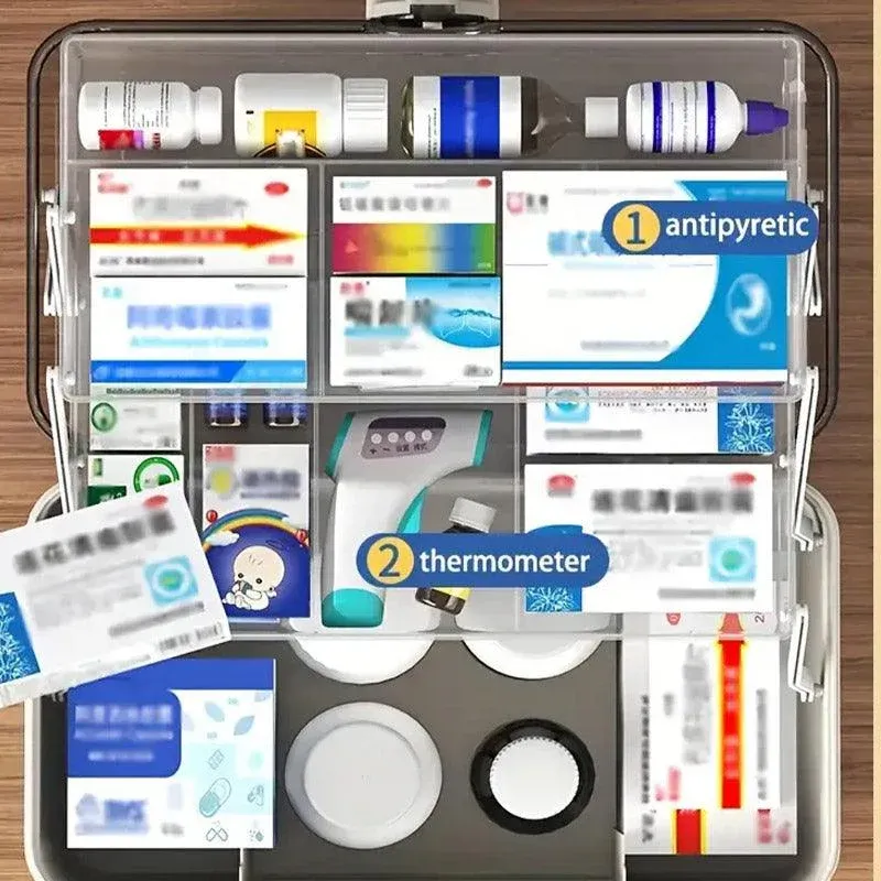 Large Capacity Medicine Cabinet Multi Layer Storage Box for Household First view 13
