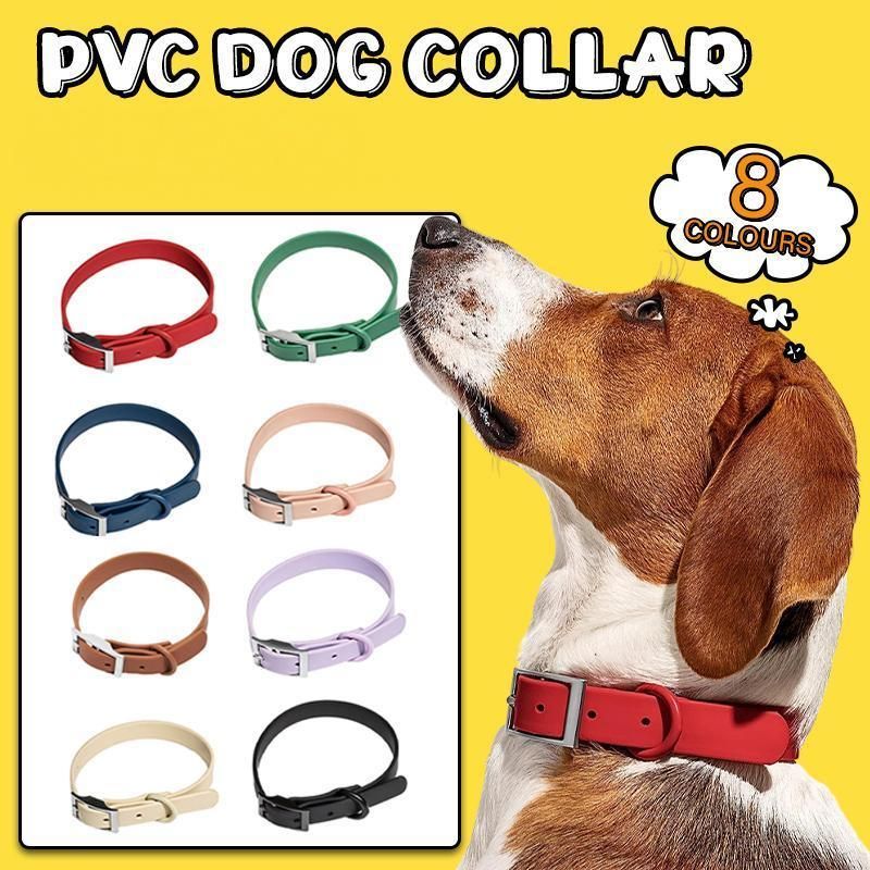 PVC Dog Collar Working Dog Kennels Waterproof Soft Adjustable for Pets M Size view 2