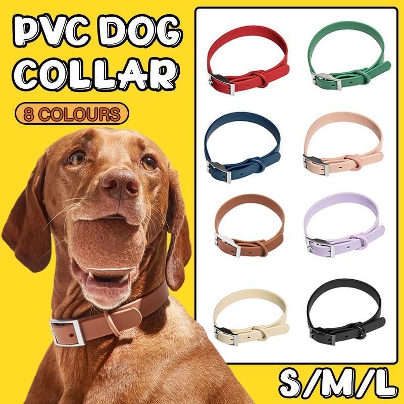 PVC Dog Collar Working Dog Kennels Waterproof Soft Adjustable for Pets M Size view 13