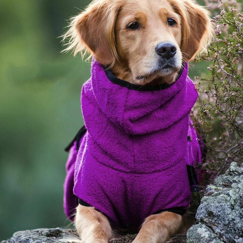 Dog Puppy Hoodies Jacket Solid Coat Pet Winter Soft Warm Clothes S-5XL Black - 3XL view 4