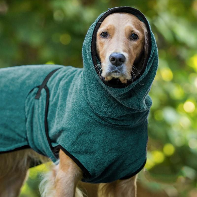 Dog Puppy Hoodies Jacket Solid Coat Pet Winter Soft Warm Clothes S-5XL Black - 3XL view 6