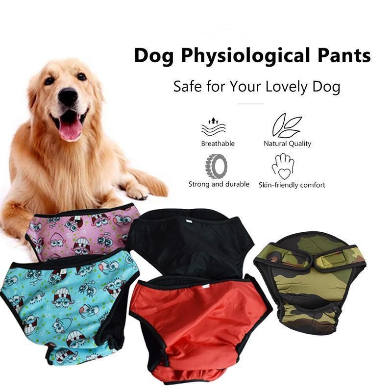 Washable Female Pet Dog Cat Nappy Diaper Physiological Pants Panties Underwear view 4