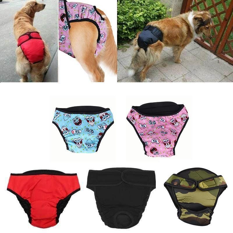 Washable Female Pet Dog Cat Nappy Diaper Physiological Pants Panties Underwear view 10