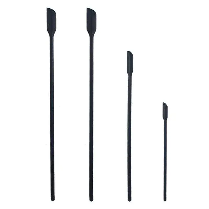 4X Silicone Mini Spatula Jar Scraper Scoop Tip Long Spatula Cosmetic Bottle