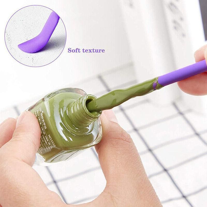 4X Silicone Mini Spatula Jar Scraper Scoop Tip Long Spatula Cosmetic Bottle view 9