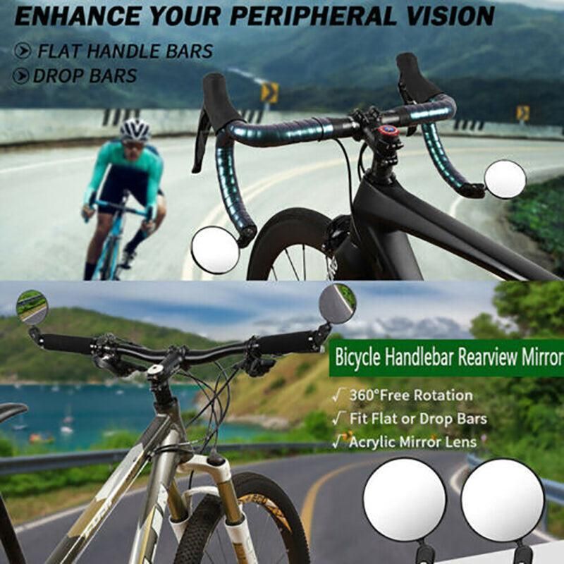 Adjustable Bicycle Rearview Mirror Convex Lens for MTB and Road Bikes view 5