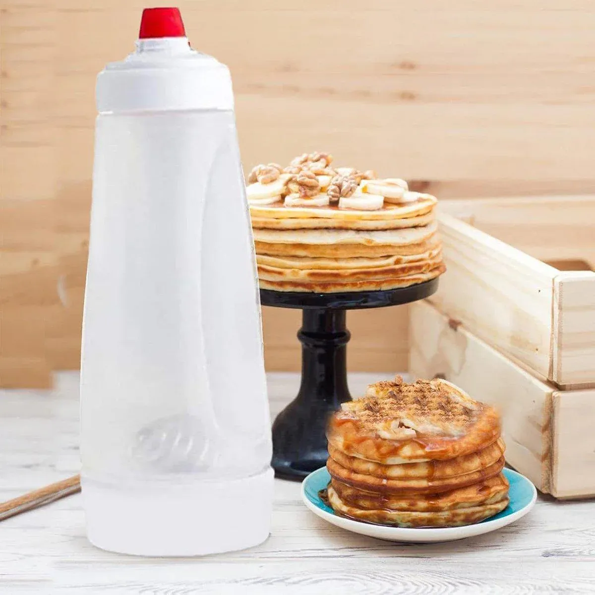 1000ml Hand Crank Batter Dispenser Mixing Jug with Scale for Muffins Pancakes view 12