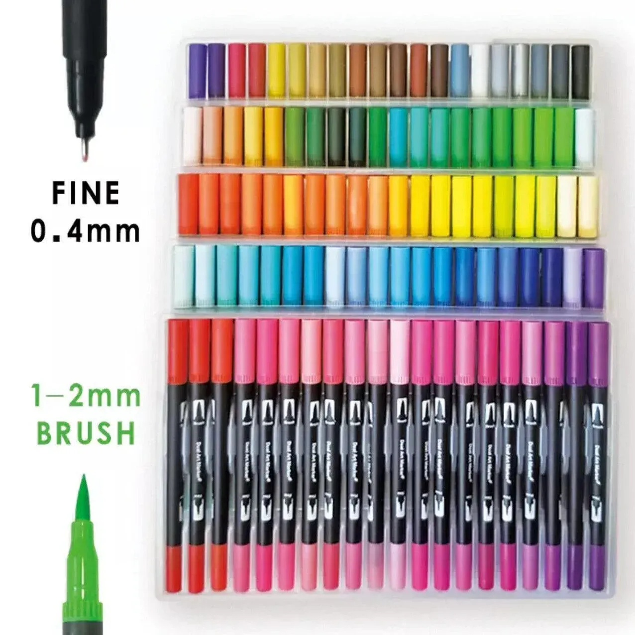 12-120 Watercolor Brush Pen Set Artist Sketch Marker - White-12 Colours view 4