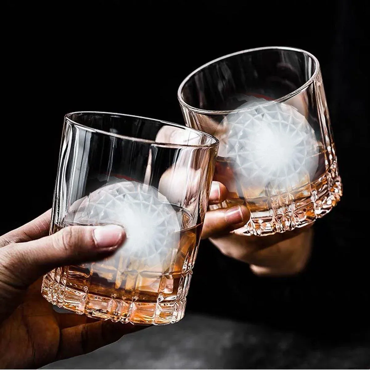 2PCS Silicone Ice Cube Tray Round and Square Ice Ball Maker for Whiskey view 10